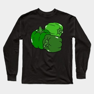 Three Green Bell Peppers Long Sleeve T-Shirt